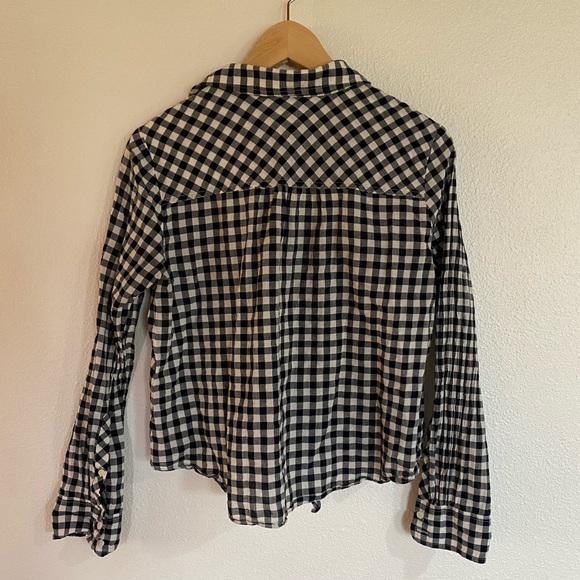 J. Crew Gingham Tie-Front Button Down Shirt - Picture 2 of 2